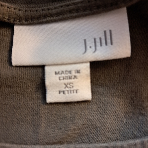 J. Jill Embroidered Olive Green Shirt  Size XS - Picture 10 of 10